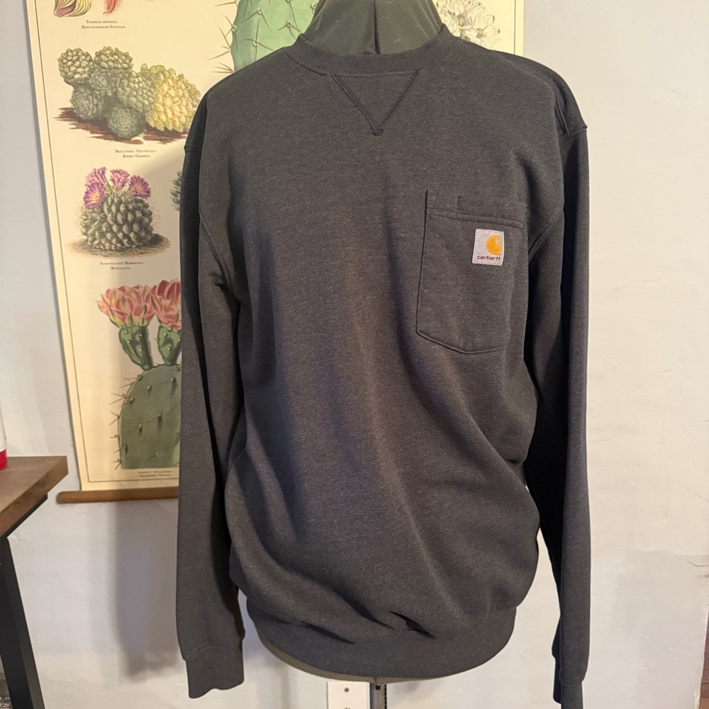 Carhartt Dark Gray Loose Fit Pocket Sweatshirt S